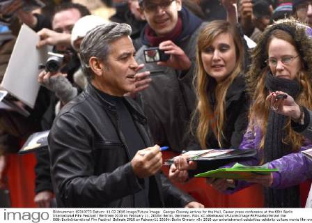 George Clooney arrives for the Hail, Caesar press conference at the 66th Berlin International Film Festival Berlinale 2016 on February 11, 2016in Berlin, Germany. Foto:xC.xNiehausx xFuturexImage