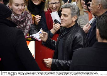 George Clooney arrives for the Hail, Caesar! press conference at the 66th Berlin International Film Festival Berlinale 2016 on February 11, 2016 in Berlin, Germany. Foto:xFredericx xFuturexImage