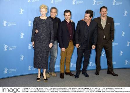 Tilda Swinton, George Clooney, Alden Ehrenreich, Josh Brolin and Channing Tatum during the Hail Caesar! photocall at the 66th Berlin International Film Festival Berlinale 2016 on February 11, 2016 in Berlin, Germany. Foto:xFredericx xFuturexImage