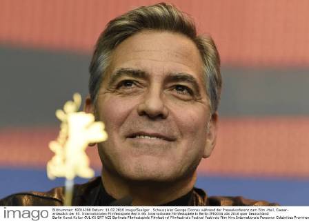 Schauspieler George Clooney während der Pressekonferenz zum Film -Hail, Caesar- anlässlich der 65. Internationalen Filmfestspiele Berlin 66. Internationale Filmfestspiele in Berlin IFB2016