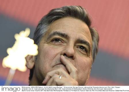 Schauspieler George Clooney während der Pressekonferenz zum Film -Hail, Caesar- anlässlich der 65. Internationalen Filmfestspiele Berlin 66. Internationale Filmfestspiele in Berlin IFB2016