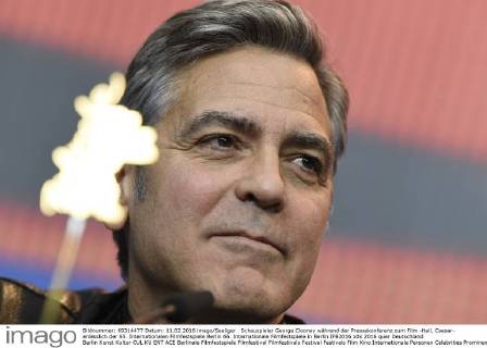 Schauspieler George Clooney während der Pressekonferenz zum Film -Hail, Caesar- anlässlich der 65. Internationalen Filmfestspiele Berlin 66. Internationale Filmfestspiele in Berlin IFB2016
