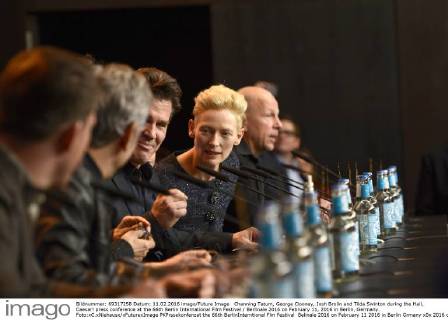 Channing Tatum, George Clooney, Josh Brolin and Tilda Swinton during the Hail, Caesar! press conference at the 66th Berlin International Film Festival Berlinale 2016 on February 11, 2016 in Berlin, Germany. Foto:xC.xNiehausx xFuturexImage