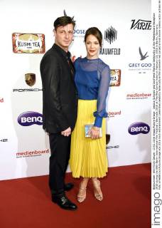 Jessica Schwarz and boyfriend Markus Selikovsky at the Medienboard Reception 2016 during the 66th Berlin International Film Festival Berlinale 2016 at The Ritz-Carlton hotel on February 13, 2016 in Berlin, Germany. Foto:xFredericx xFuturexImage