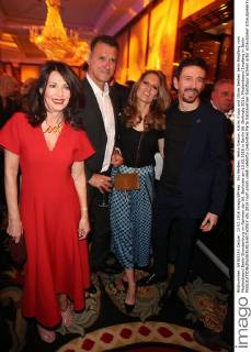 Iris Berben, Heiko Kiesow, Katrin Kraus und Oliver Berben beim Empfang vom Medienboard Berlin Brandenburg im Rahmen der 66. Berlinale am 13.02.2016 in Berlin 66. Berlinale 2016, Medienboard Empfang in Berlin 