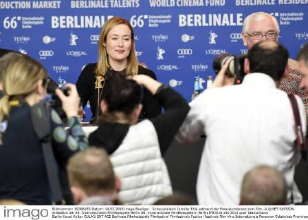 Schauspielerin Jennifer Ehle während der Pressekonferenz zum Film -A QUIET PASSION- anlässlich der 66. Internationalen Filmfestspiele Berlin 66. Internationale Filmfestspiele in Berlin IFB2016