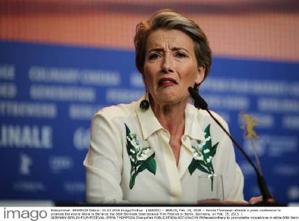 (160215) -- BERLIN, Feb. 15, 2016 -- Emma Thompson attends a press conference to promote the movie Alone in Berlin at the 66th Berlinale International Film Festival in Berlin, Germany, on Feb. 15, 2015. ) GERMANY-BERLIN-FILM-FESTIVAL-EMMA THOMPSON ZhangxFan 