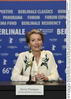 Schauspielerin Emma Thompson während der Pressekonferenz zum Film -ALONE IN BERLIN JEDER STIRB FÜR SICH ALLEIN- anlässlich der 66. Internationalen Filmfestspiele Berlin 66. Internationale Filmfestspiele in Berlin IFB2016