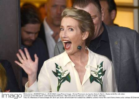 Emma Thompson during the Alone In Berlin Jeder stirbt für sich allein photocall at the 66th Berlin International Film Festival Berlinale 2016 on February 15, 2016 in Berlin, Germany. Foto:xC.xNiehausx xFuturexImage