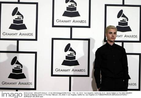 Feb. 15, 2016 - Los Angeles, California, U.S - Justin Bieber at The 58th GRAMMY Awards at Staples Center on Monday February 15, 2016 in Los Angeles, California. Los Angeles U.S. - ZUMAp124