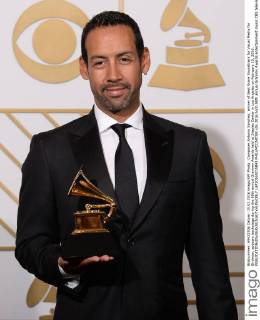Composer Antonio Sanchez, winner of Best Score Soundtrack for Visual Media for Birdman, appears backstage during the 58th annual Grammy Awards held at Staples Center in Los Angeles on February 15, 2016.  LAP20160215843 PHILxMCCARTEN