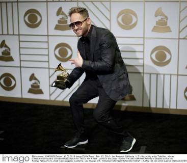 Feb. 15, 2016 - Los Angeles, California, U.S - Recording artist TobyMac, winner of Best Contemporary Christian Music Album for This Is Not A Test , poses in the press room of The 58th GRAMMY Awards at Staples Center on Monday February 15, 2016 in Los Angeles, California. Los Angeles U.S. - ZUMAp124