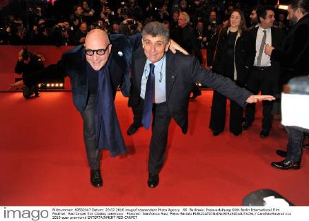 66. Berlinale: Preisverleihung 66th Berlin International Film Festival. Red Carpet film Closing ceremony . Pictured: Gianfranco Rosi, Pietro Bartolo  CamillaxMorandi