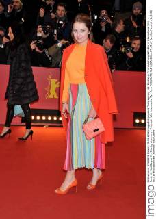 66. Berlinale: Preisverleihung 66th Berlin International Film Festival. Red Carpet film Closing ceremony . Pictured: Julia Haase abito Max Mara  CamillaxMorandi