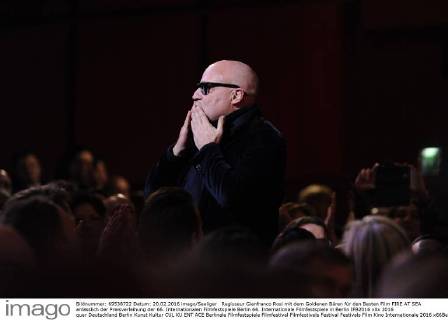 Regisseur Gianfranco Rosi mit dem Goldenen Bären für den Besten Film FIRE AT SEA anlässlich der Preisverleihung der 66. Internationalen Filmfestspiele Berlin 66. Internationale Filmfestspiele in Berlin IFB2016