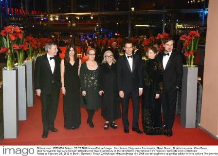 Nick James, Malgorzata Szumowska, Meryl Streep, Brigitte Lacombe, Clive Owen, Alba Rohrwacher and Lars Eidinger attending the Award Ceremony of the 66th Berlin International Film Festival Berlinale 2016 at Berlinale Palast on February 20, 2016 in Berlin, Germany. Foto:xC.xNiehausx xFuturexImage