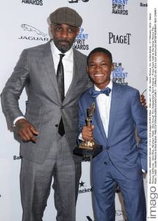 February 27, 2016 - Santa Monica, CA, United States - 27 February 2016 - Santa Monica, California - Idris Elba, Abraham Attah. 31st Annual Film Independent Spirit Awards - Press Room held at the Santa Monica Pier. Photo Credit: Santa Monica United States - ZUMAs123