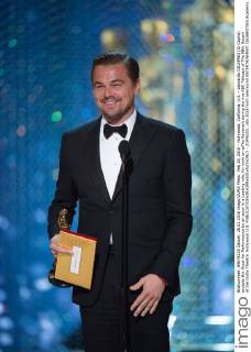 Feb 28, 2016 - Hollywood, California, U.S. - Leonardo DICAPRIO (Di Caprio) accepts the Oscar for Performance by an actor in a Leading role, for work on œThe Revenant during the live ABC Telecast of The 88th Oscars at the Dolby Theatre. Hollywood U.S. - ZUMAz03_