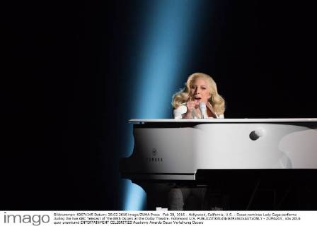 Feb 28, 2016 - Hollywood, California, U.S. - Oscar-nominee Lady Gaga performs during the live ABC Telecast of The 88th Oscars at the Dolby Theatre. Hollywood U.S. - ZUMAz03_