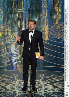 Feb 28, 2016 - Hollywood, California, U.S. - Leonardo DICAPRIO (Di Caprio) accepts the Oscar for Performance by an actor in a Leading role, for work on œThe Revenant during the live ABC Telecast of The 88th Oscars at the Dolby Theatre. Hollywood U.S. - ZUMAz03_