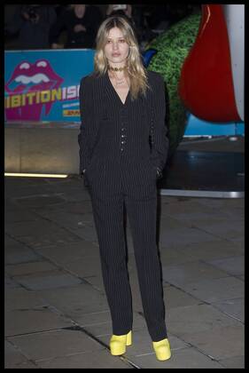 . 04 04 2016. London, United Kingdom. Georgia May Jagger arriving at the opening night gala in London of the Rolling Stones exhibition: Exhibitionism. xStephenxLockx xi-Imagesx IIM-12330-0047