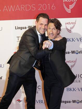 Matthias Killing, Frank-Willy Wild bei der Verleihung VICTRESS Award 2016 im Hotel Titanic Chausseestr. Berlin.