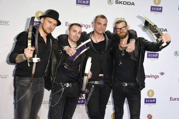 Frei.Wild mit dem Echo für die beste Gruppe Rock Alternative bei der 25. Verleihung des Echo 2016 in der Messe Berlin. Berlin, 07.04.2016 Foto:xFredericx xFuturexImage