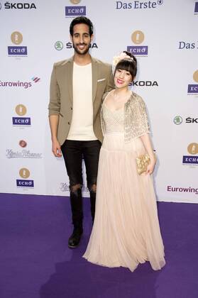 Sami Slimani und Melissa Lee bei der 25. Verleihung des Echo 2016 in der Messe Berlin. Berlin, 07.04.2016 Foto:xFredericx xFuturexImage
