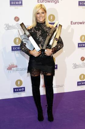 Helene Fischer it den Echos für Album des Jahres, für Crossover, die beste Musik-DVD Blu-ray national und den besten Live-Act national bei der 25. Verleihung des Echo 2016 in der Messe Berlin. Berlin, 07.04.2016 Foto:xgbrcix xFuturexImage