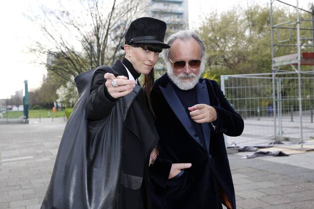 Esther Perbandt und Friedrich Liechtenstein bei der Eröffnung des Filmfestivals achtung berlin - new berlin film award mit dem Film Mann im Spagat: Pace, Cowboy, Pace im Kino International. Berlin, 13.04.2016 Foto:xS.xGabschx xFuturexImage