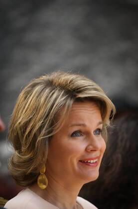 Belgien: Königin Mathilde besucht Preisverleihung in Brüssel Queen Mathilde of Belgium pictured during the Baillet Latour Health Prize 2016 ceremony in attendance of the Queen, on Thursday 14 April 2016, at the Palace of Academia in Brussels.  VIRGINIExLEFOUR 04832129