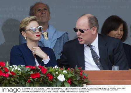 206798 Olivier Anrigo Starface 2016-04-17 MONACO Monaco Tennis Rolex Master 1000 Monte Carlo. Finale Monfils Nadal. Prince Albert II (Monaco); Wittstock, Charlene (Princesse de Monaco)  Copyright: xOlivierxAnrigox STAR_206798_104