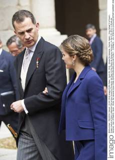 April 23, 2016 - Alcala De Henares, Madrid, Spain - King Felipe VI of Spain, Queen Letizia of Spain attended Cervantes Award to Fernando del Paso at the Alcala de Henares University on April 23, 2016 in Alcala de Henares, near of Madrid, Spain. Alcala De Henares Spain  - ZUMAg15_