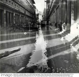 Flood of November 1966, The courtyard of the Uffizi, Florence, Italy 01383 