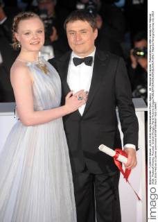 69. Festival de Cannes: Preisverleihung 69th Cannes Film Festival 2016, Photocall Awards. Pictured: Cristian Mungiu, Maria-Victoria Dragus  AlbertoxTerenghi Cannes