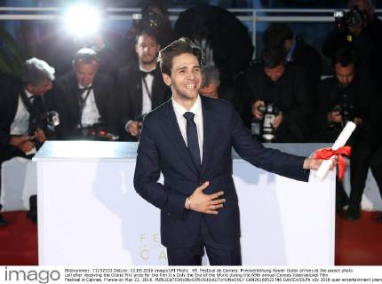 69. Festival de Cannes: Preisverleihung Xavier Dolan arrives at the award photo call after receiving the Grand Prix prize for the film It s Only the End of the World during the 69th annual Cannes International Film Festival in Cannes, France on May 22, 2016.  CAN20160522748 DAVIDxSILPA
