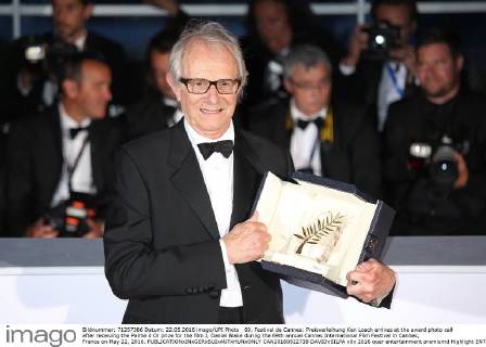 69. Festival de Cannes: Preisverleihung Ken Loach arrives at the award photo call after receiving the Palme d Or prize for the film I, Daniel Blake during the 69th annual Cannes International Film Festival in Cannes, France on May 22, 2016.  CAN20160522738 DAVIDxSILPA