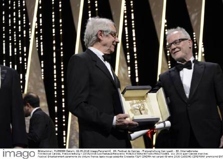 69. Festival de Cannes - Preisverleihung Ken Loach - 69. Internationales Filmfestival Cannes, Preisverleihung - 22 05 2016 LoicThebaud Panoramic 