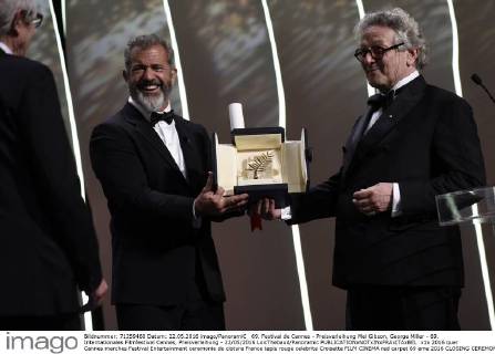 69. Festival de Cannes - Preisverleihung Mel Gibson, George Miller - 69. Internationales Filmfestival Cannes, Preisverleihung - 22 05 2016 LoicThebaud Panoramic 