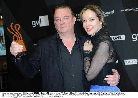 5 Jahre Deutscher Schauspielerpreis 2016 Peter Kurth, Ann-Kathrin Kramer Preistraeger zu 5 jahre Deutscher Schauspielerpreis in Berlin, 20.05.2016
