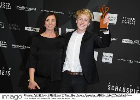 5 Jahre Deutscher Schauspielerpreis 2016 Marie Korbel, VV Peter Ustinov Stiftung, Louis Hofmann Preistraeger zu 5 jahre Deutscher Schauspielerpreis in Berlin, 20.05.2016
