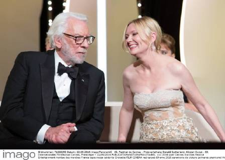 69. Festival de Cannes - Preisverleihung Donald Sutherland, Kirsten Dunst - 69. Internationales Filmfestival Cannes, Preisträger - 22 05 2016 
