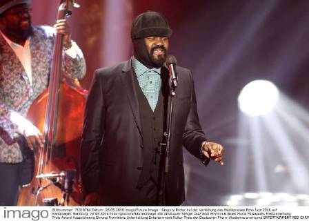 Gregory Porter bei der Verleihung des Musikpreises Echo Jazz 2016 auf Kampnagel. Hamburg, 26.05.2016 Foto:xgbrcix xFuturexImage
