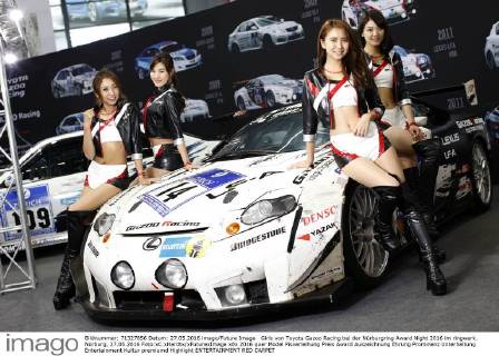 Girls von Toyota Gazoo Racing bei der Nürburgring Award Night 2016 im ringwerk. Nürburg, 27.05.2016 Foto:xC.xHardtx xFuturexImage