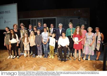 Preiseträger und Laudatoren bei der Verleihung der Dorothea-Neff-Preise im Volkstheater. Wien Foto:xF.xJ.xMorgenbesserx xFuturexImage