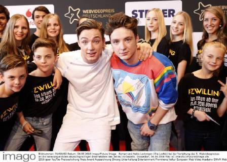Roman und Heiko Lochmann (Die Lochis) bei der Verleihung des 6. Webvideopreises an die herausragendsten deutschsprachigen Internetstars des Jahres im Castello. Düsseldorf, 04.06.2016 Foto:xC.xHardtx xFuturexImage