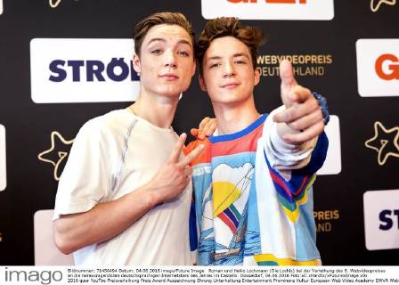 Roman und Heiko Lochmann (Die Lochis) bei der Verleihung des 6. Webvideopreises an die herausragendsten deutschsprachigen Internetstars des Jahres im Castello. Düsseldorf, 04.06.2016 Foto:xC.xHardtx xFuturexImage