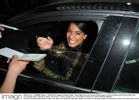 South Bank Sky Arts Awards 2016 London, UK.Amara Karan at the South Bank Sky Arts Awards 2016, The Savoy Hotel, The Strand, London, England, UK, on Sunday 05 June 2016. LMK315-60281-060616 