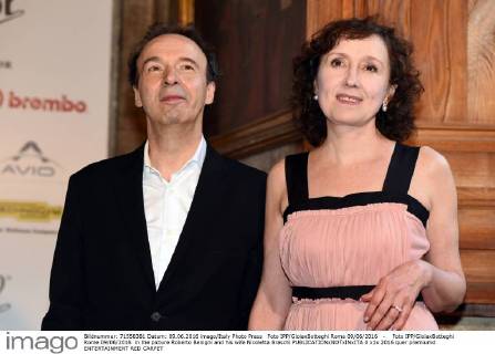Foto IPP GioiaxBotteghi Roma 09 06 2016 - Foto IPP GioiaxBotteghi Rome 09 06 2016 in the picture Roberto Benigni and his wife Nicoletta Braschi  0