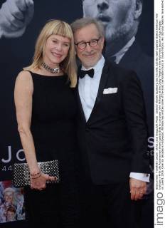Director Steven Spielberg and his wife, actress Kate Capshaw attend American Film Institute s 44th Life Achievement Award gala tribute to composer John Williams at the Dolby Theatre in the Hollywood section of Los Angeles on June 9, 2016. Over six decades in Hollywood, Williams has written some of the most memorable music in movie history. His 100-plus features have earned 50 Academy Award nominations (making him the most-nominated living person), winning five times. Williams also received 22 Grammys, seven BAFTAs, five Emmys, four Golden Globes, a Kennedy Center Honor and the National Medal of Arts. And then there are all those iconic themes, the ones everyone in the world knows.  LAP2016060932 JIMxRUYMEN